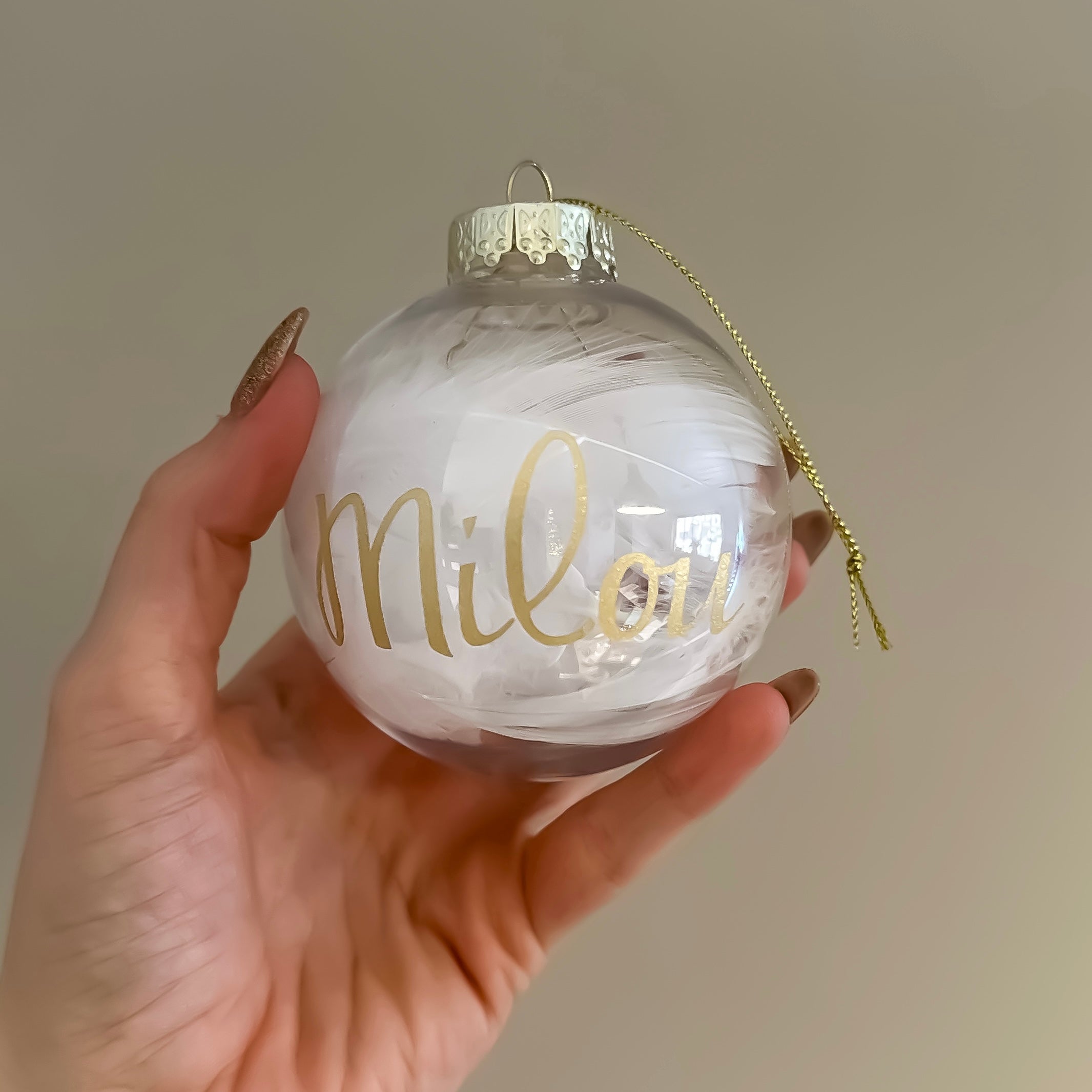 Kerstbal met naam | Goud