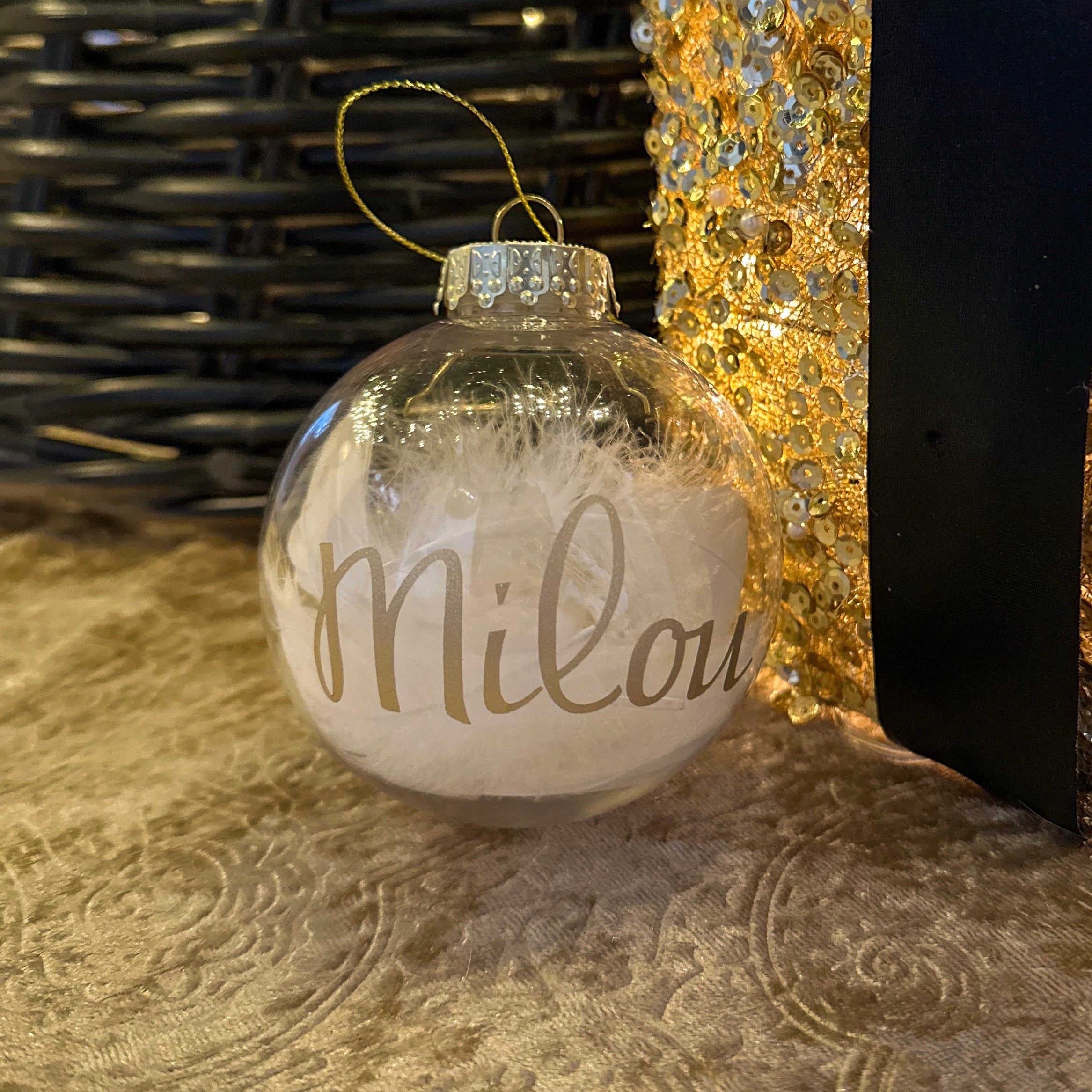 Kerstbal met naam | Goud