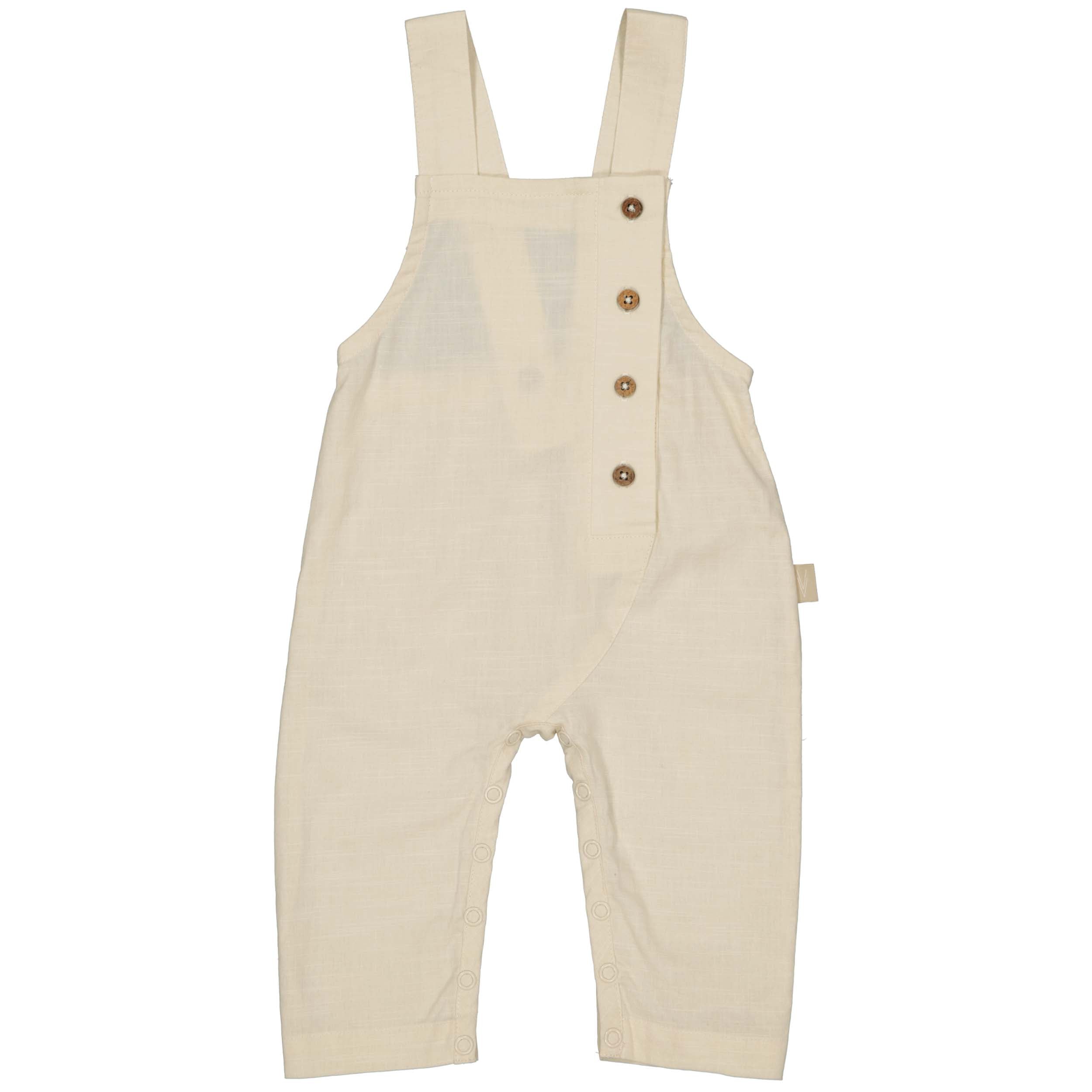 Tuinbroek baby | Beige katoen