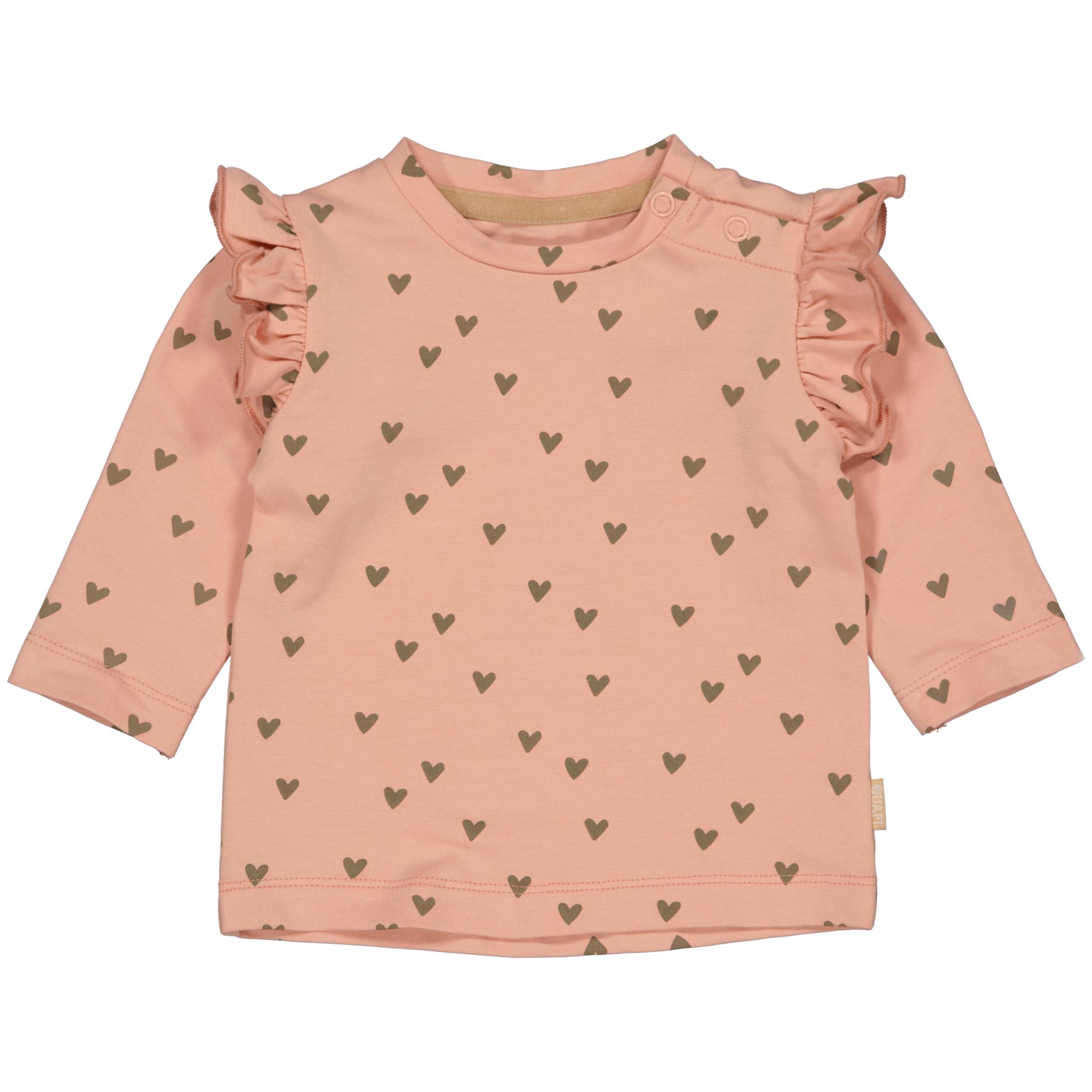 Shirt | roze met hartjes