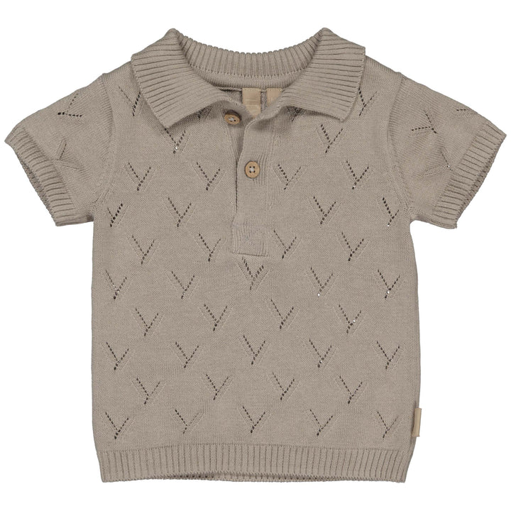 Polo baby gebreid | licht grijs